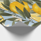 Exquisite Muster mit gelben Bergamottenfrüchten, r Geschenkpapier (Ecke)