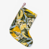 Exquisite Muster mit gelben Bergamottenfrüchten, r Kleiner Weihnachtsstrumpf (Vorderansicht (hängend))