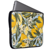 Exquisite Muster mit gelben Bergamottenfrüchten, r Laptopschutzhülle (Vorne Rechts)