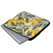 Exquisite Muster mit gelben Bergamottenfrüchten, r Laptopschutzhülle (Vorne Knopf)