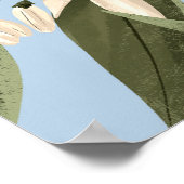 Exquisite Muster mit gelben Bergamottenfrüchten, r Poster (Ecke)