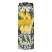 Exquisite Muster mit gelben Bergamottenfrüchten, r Thermosbecher (Rückseite)