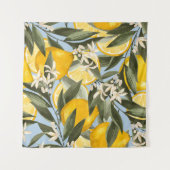 Exquisite Muster mit gelben Bergamottenfrüchten, r Wandteppich (Vorderseite (Horizontal))