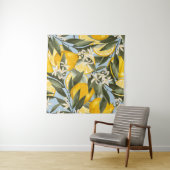 Exquisite Muster mit gelben Bergamottenfrüchten, r Wandteppich (Beispiel (Horizontal))