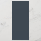 Exquisite Navy Calligraphy Menu Menükarte (Rückseite)