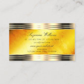 Exquisite Orangenmarmor und dekorierte Goldgrenzen Visitenkarte (Rückseite)
