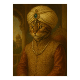 Exquisite Oriental Cat Monarch Portrait Poster