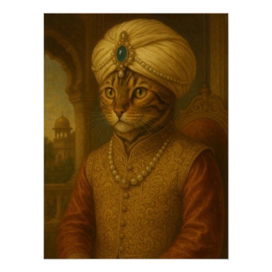 Exquisite Oriental Cat Monarch Portrait Poster (Vorderseite)