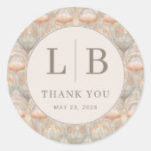 Exquisite Pastel Floral Pattern Runder Aufkleber (Vorderseite)