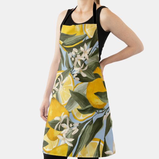 Exquisite pattern with yellow bergamot fruits, cit schürze (InSitu)