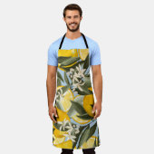 Exquisite pattern with yellow bergamot fruits, cit schürze (Getragen)