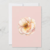 Exquisite Peach Floral Baby Dusche Einladung (Rückseite)