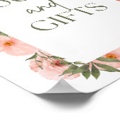 Exquisite Peach Floral Books & Gifts Poster (Ecke)