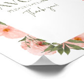 Exquisite Peach Floral Favoriten Poster (Ecke)