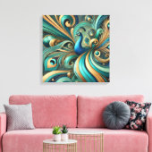 Exquisite Peacock Design Canvas Art Leinwanddruck (Insitu (Wohnzimmer))
