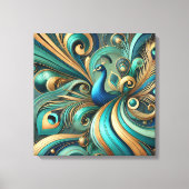 Exquisite Peacock Design Canvas Art Leinwanddruck (Vorderseite)