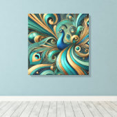 Exquisite Peacock Design Canvas Art Leinwanddruck (Insitu (Holzboden))