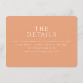 Exquisite Pfirsich-Textdesign Begleitkarte (Vorderseite)