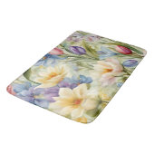 Exquisite, raffinierte Frühlingsblumen. Malerei Badematte (Schrägansicht)