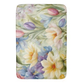 Exquisite, raffinierte Frühlingsblumen. Malerei Badematte (Vorderseite Vertikal)