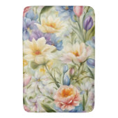 Exquisite, raffinierte Frühlingsblumen. Malerei Badematte (Vorderseite Vertikal)