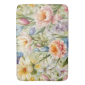 Exquisite, raffinierte Frühlingsblumen. Malerei Badematte (Vorderseite Vertikal)