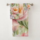 Exquisite, raffinierte Frühlingsblumen. Malerei Badhandtuch Set (Insitu)