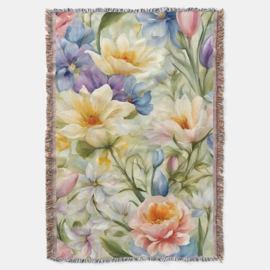 Exquisite, raffinierte Frühlingsblumen. Malerei Decke (Vorderseite Vertikal)