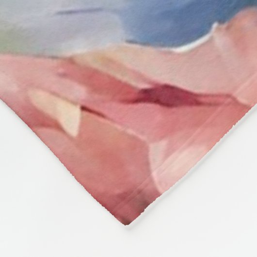 Exquisite, raffinierte Frühlingsblumen. Malerei Fleecedecke (Ecke)