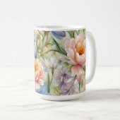 Exquisite, raffinierte Frühlingsblumen. Malerei Kaffeetasse (VorderseiteRechts)