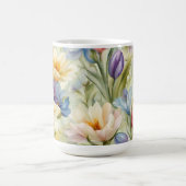 Exquisite, raffinierte Frühlingsblumen. Malerei Kaffeetasse (Mittel)
