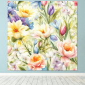 Exquisite, raffinierte Frühlingsblumen. Malerei Leinwanddruck (Insitu (Holzboden))