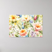 Exquisite, raffinierte Frühlingsblumen. Malerei Leinwanddruck (Vorderseite)