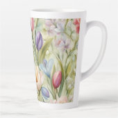 Exquisite, raffinierte Frühlingsblumen. Malerei Milchtasse (Rechts)