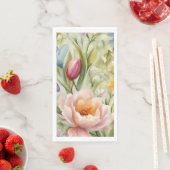 Exquisite, raffinierte Frühlingsblumen. Malerei Serviette (Beispiel)