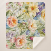 Exquisite, raffinierte Frühlingsblumen. Malerei Sherpadecke (Vorderseite)