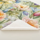 Exquisite, raffinierte Frühlingsblumen. Malerei Sherpadecke (3/4)