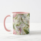 Exquisite, raffinierte Frühlingsblumen. Malerei Tasse (Links)