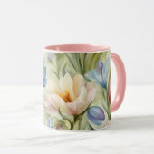 Exquisite, raffinierte Frühlingsblumen. Malerei Tasse (VorderseiteRechts)