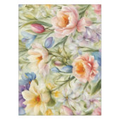 Exquisite, raffinierte Frühlingsblumen. Malerei Tischdecke (Vorderseite)