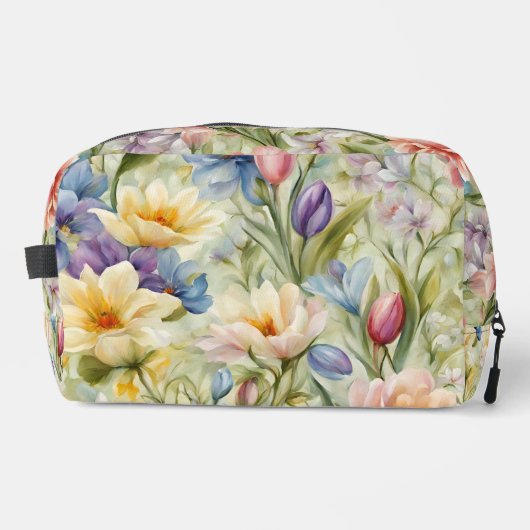 Exquisite, raffinierte Frühlingsblumen. Malerei Waschbeutel (Vorderseite)