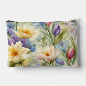 Exquisite, raffinierte Frühlingsblumen. Malerei Zubehörtasche (Rückseite)