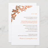 Exquisite Reben (Bronze & Orange) Einladung (Vorne/Hinten)