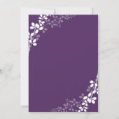 Exquisite Reben Einladung - Pflaume & Gold (Rückseite)