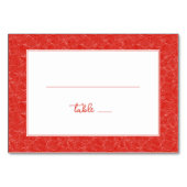 Exquisite Red Floral Border Tischnummer (Vorderseite)