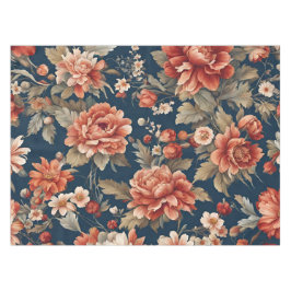 Exquisite Retro Orange Rose, Blätter und Blume Tischdecke