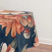 Exquisite Retro Orange Rose, Blätter und Blume Tischdecke (Beispiel)