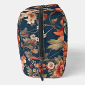 Exquisite Retro Orange Rose, Blätter und Blume Waschbeutel (Rechts)