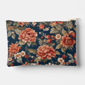 Exquisite Retro Orange Rose, Blätter und Blume Zubehörtasche (Rückseite)