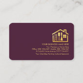 Exquisite Retro Purple Layers Colorist Visitenkarte (Rückseite)